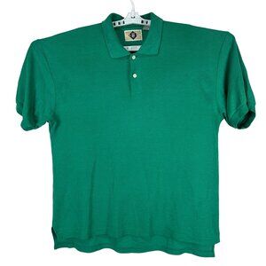 Class Act Green Short Sleeve Polo Shirt Size Large Vintage